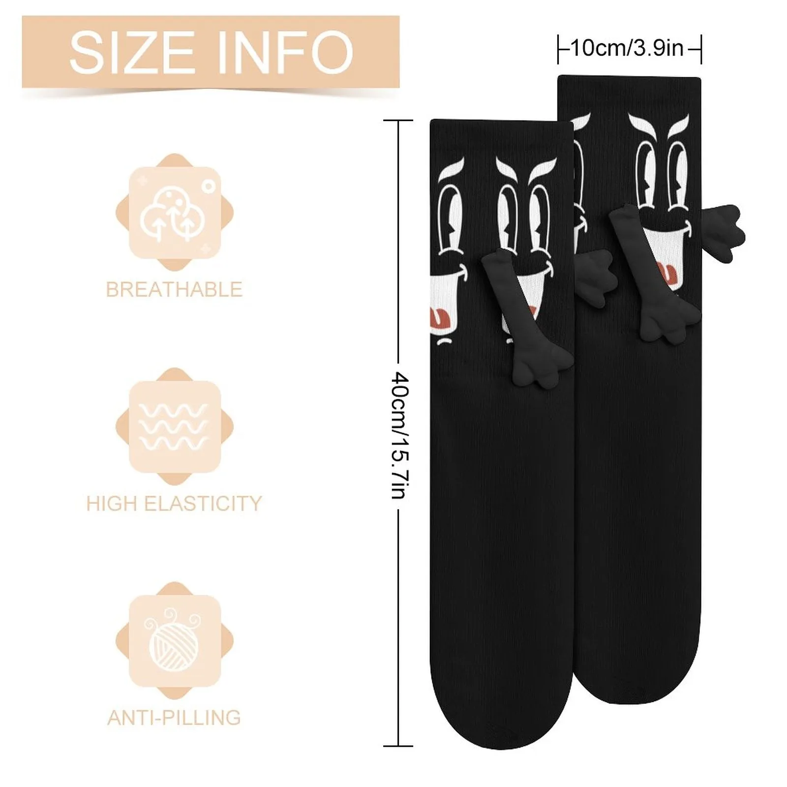 Hey Buddy - Magnetic Holding Hands Funny Socks