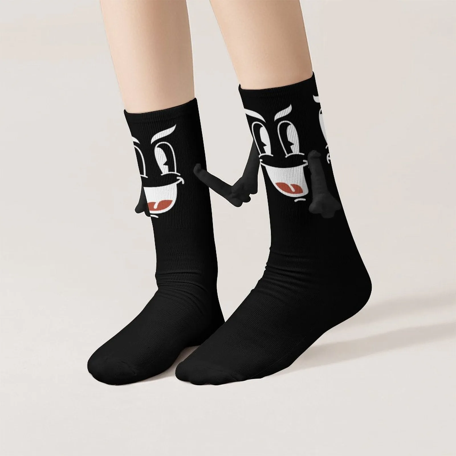 Hey Buddy - Magnetic Holding Hands Funny Socks