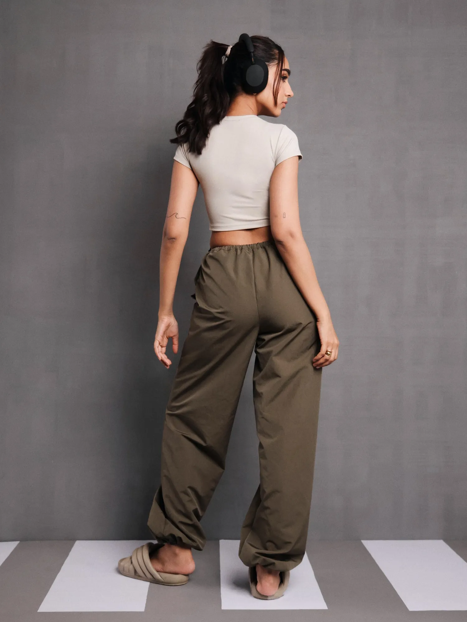 High Neck Fitted T-Shirt