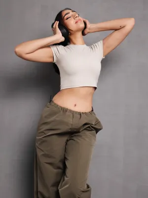 High Neck Fitted T-Shirt