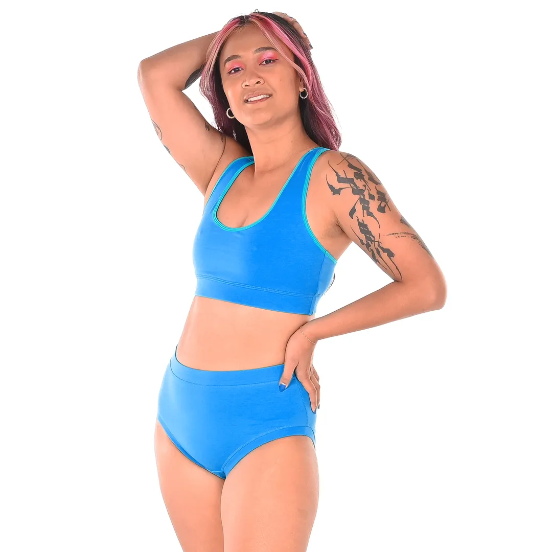 High Rise Briefs - Lagoon