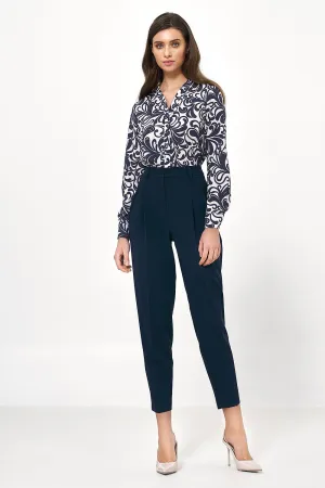 High-Waisted Balloon Trousers with Pockets