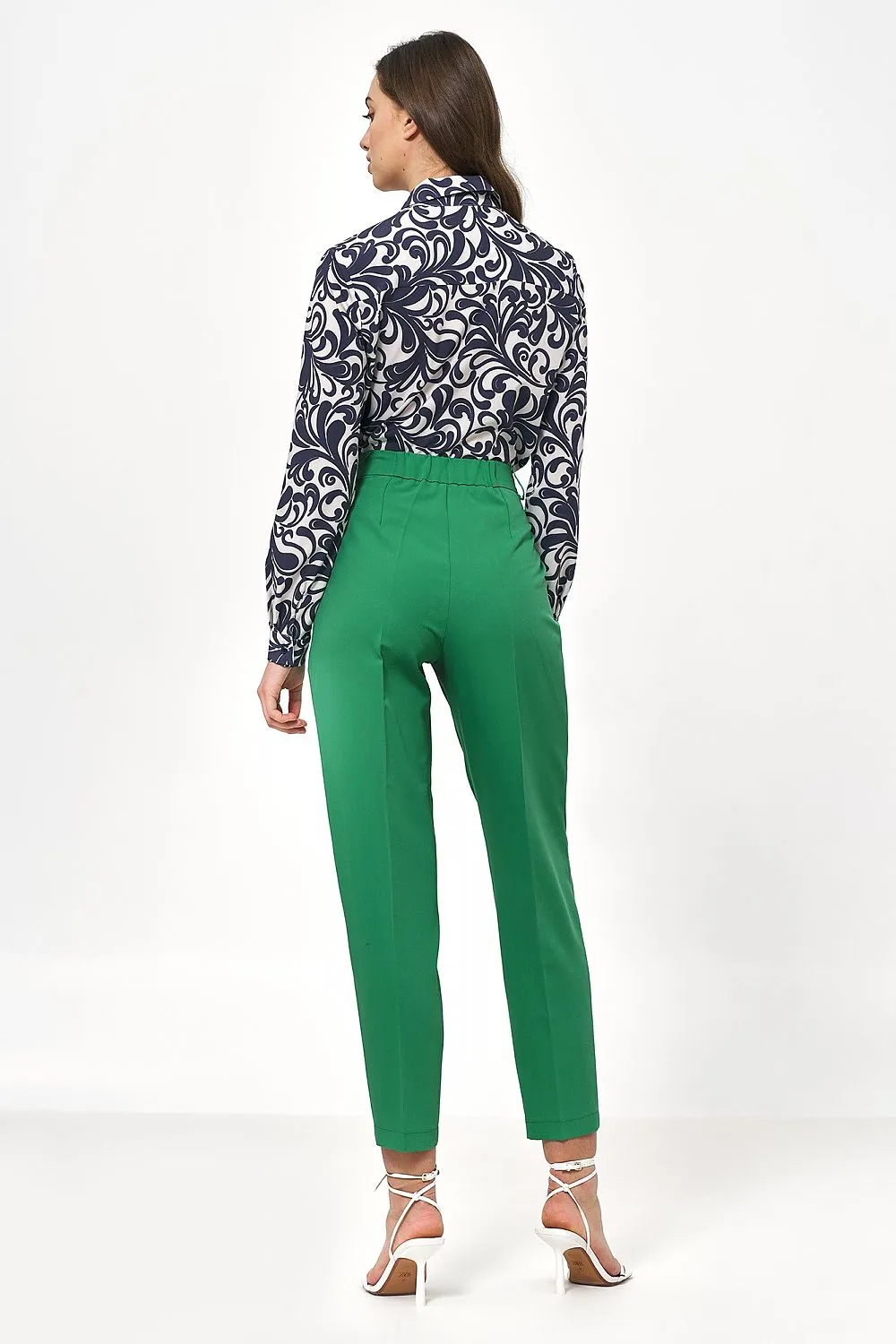High-Waisted Balloon Trousers with Pockets