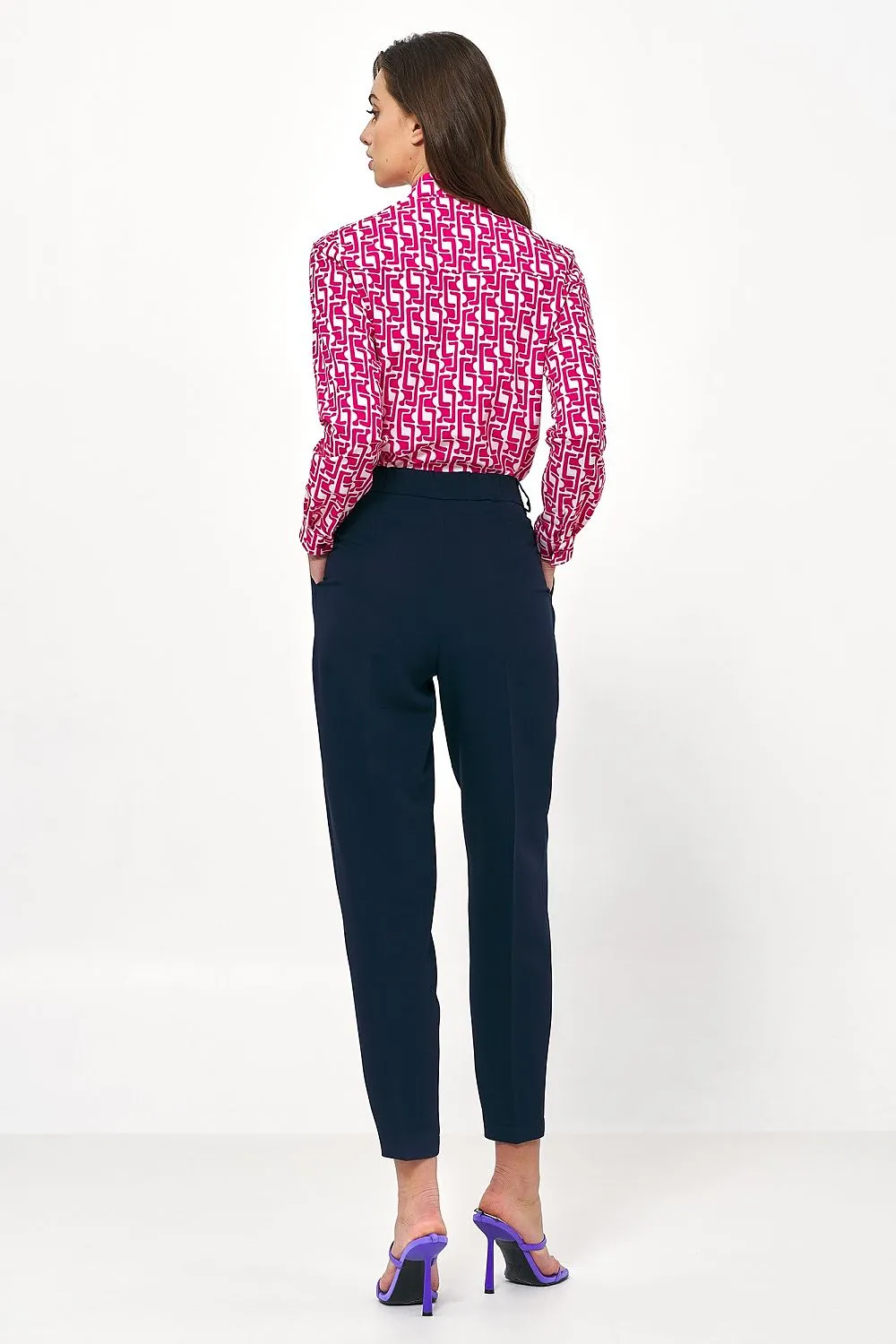 High-Waisted Balloon Trousers with Pockets