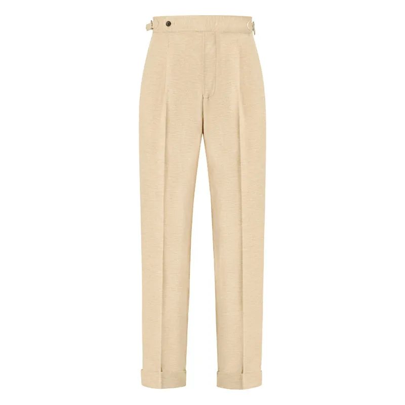High-Waisted Pleat Trousers