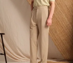 High-Waisted Pleat Trousers