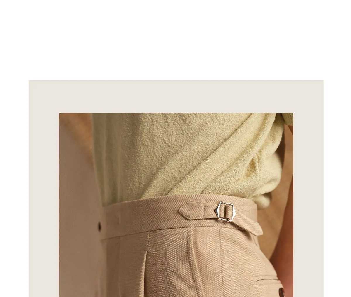 High-Waisted Pleat Trousers