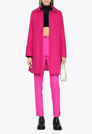 High-Waisted Tailored Pants with Slits