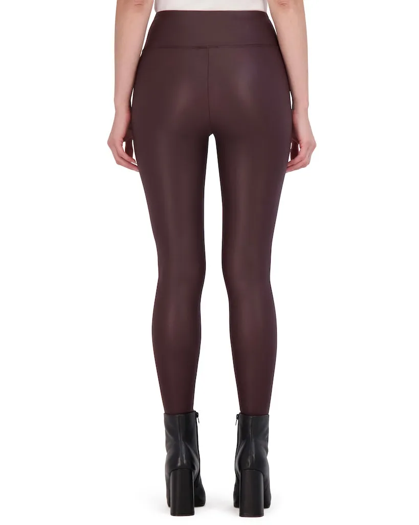 High Waisted Vegan Leather Legging