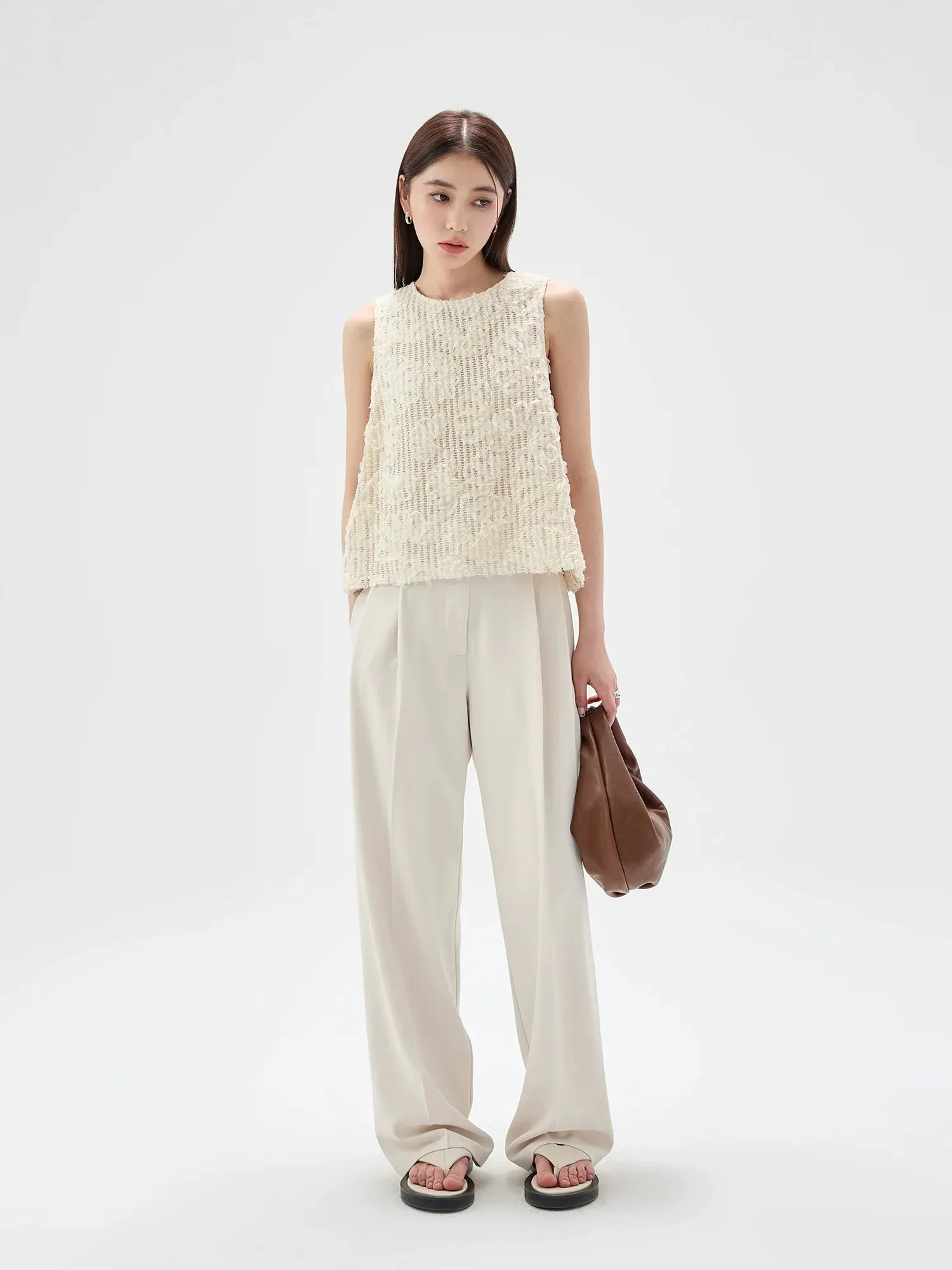 High-Waisted Wide-Leg Trousers