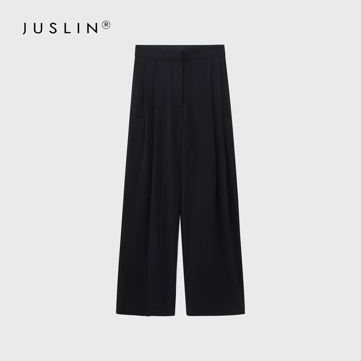 High-Waisted Wide-Leg Trousers