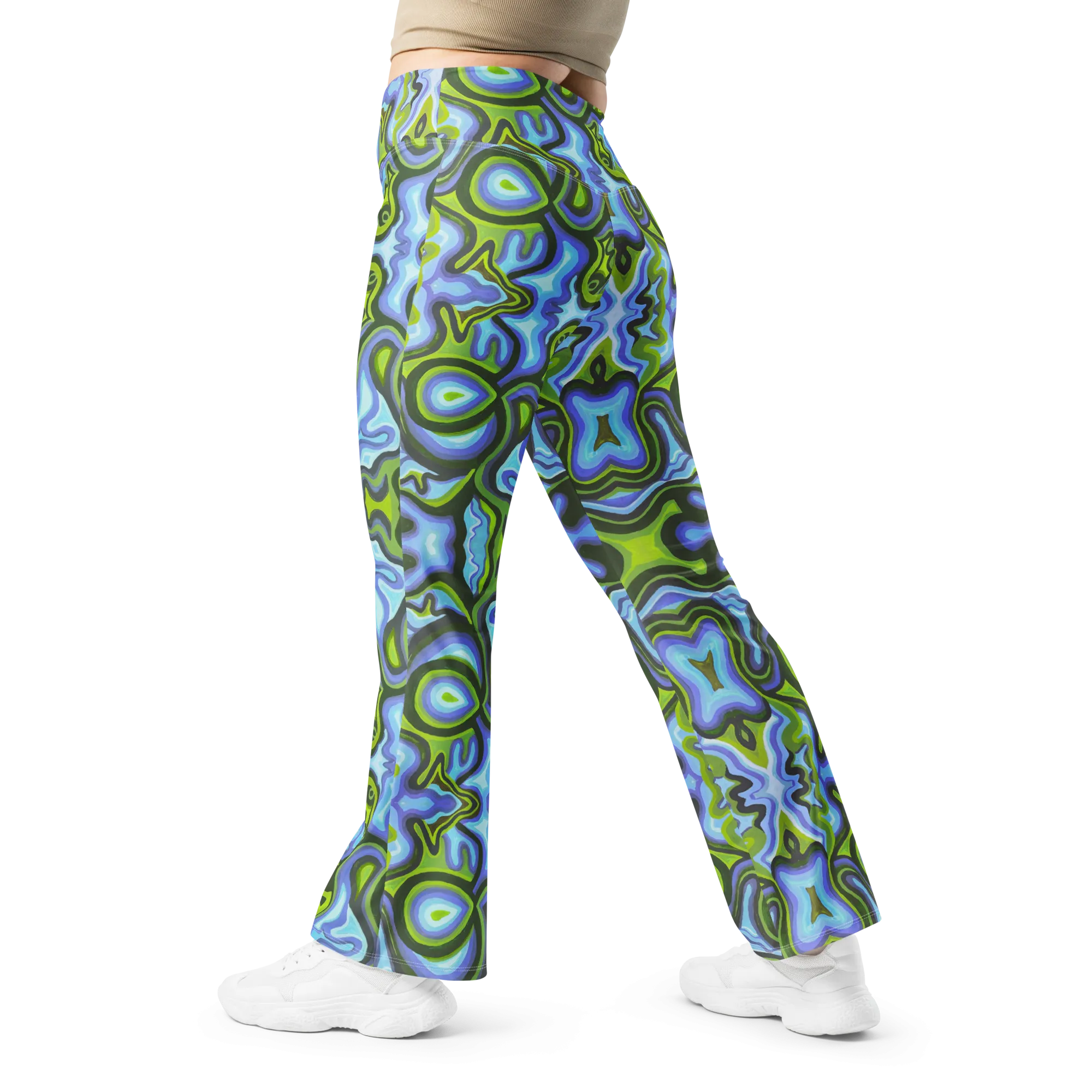 High Waisted Yoga Pants ( Internal Pocket)- "Gaia" Design