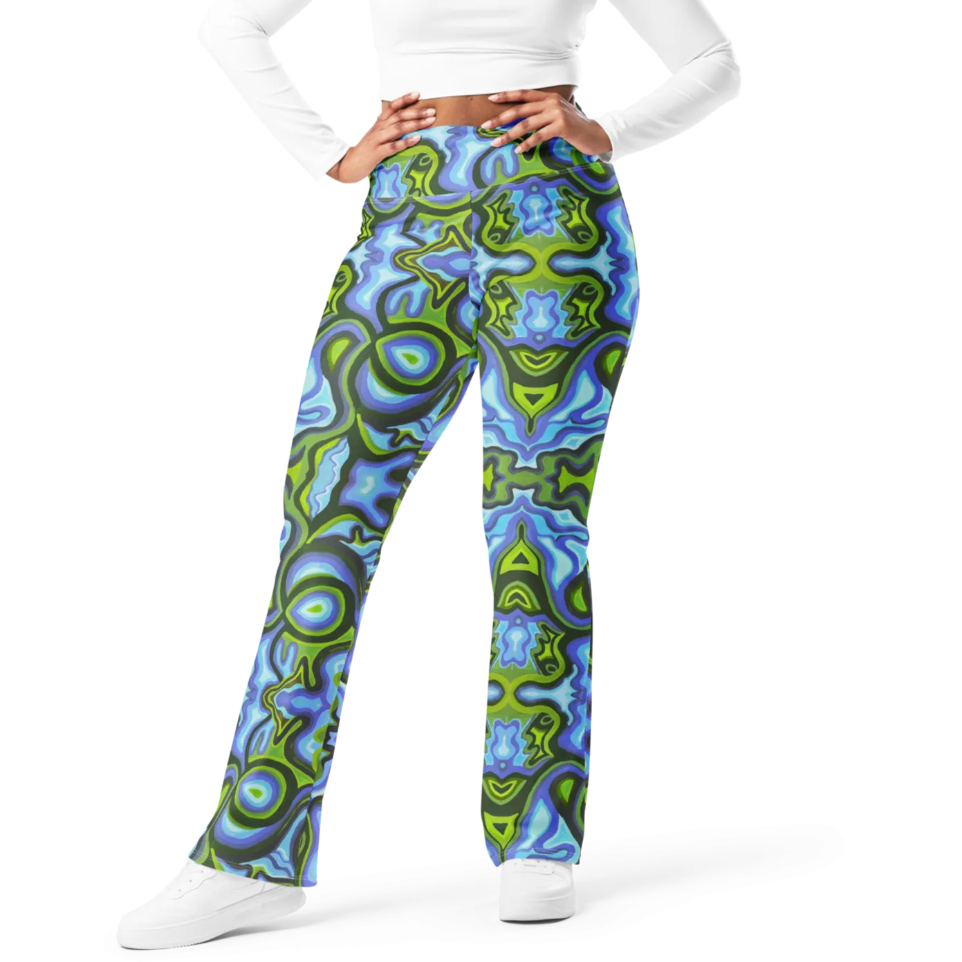 High Waisted Yoga Pants ( Internal Pocket)- "Gaia" Design