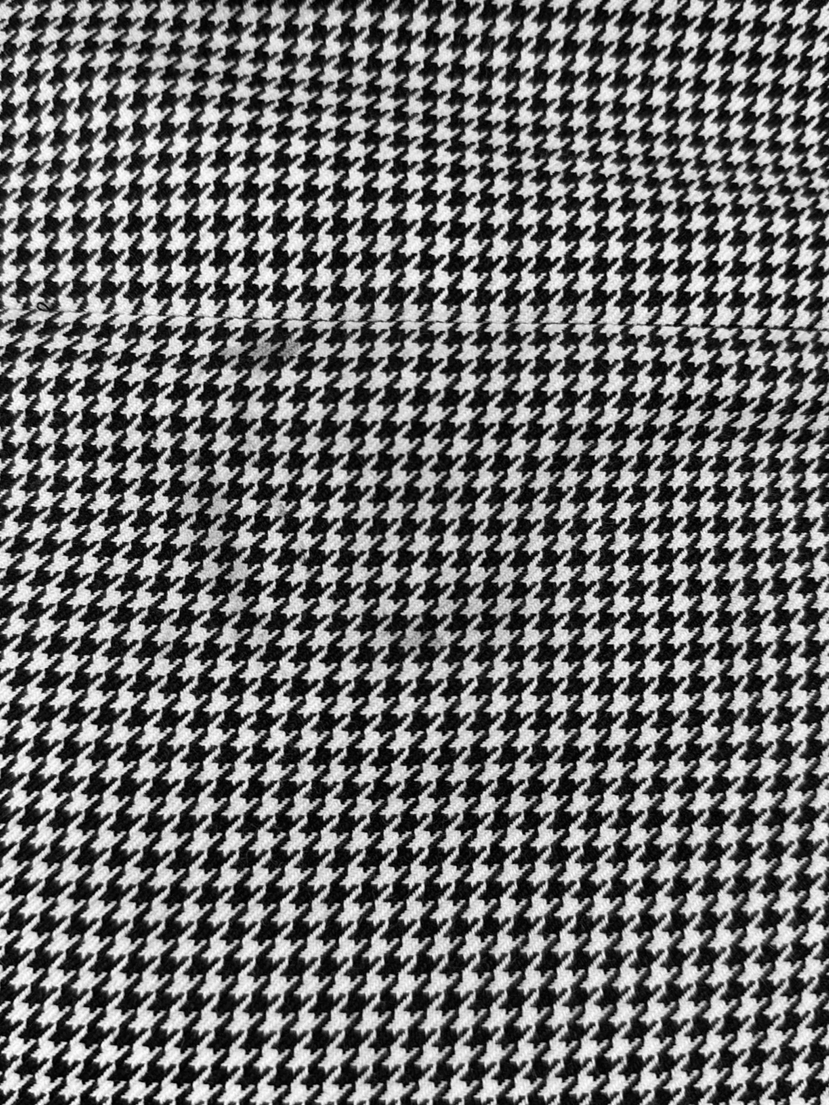 Houndstooth Exposed Zipper Mini Skirt - Size 40