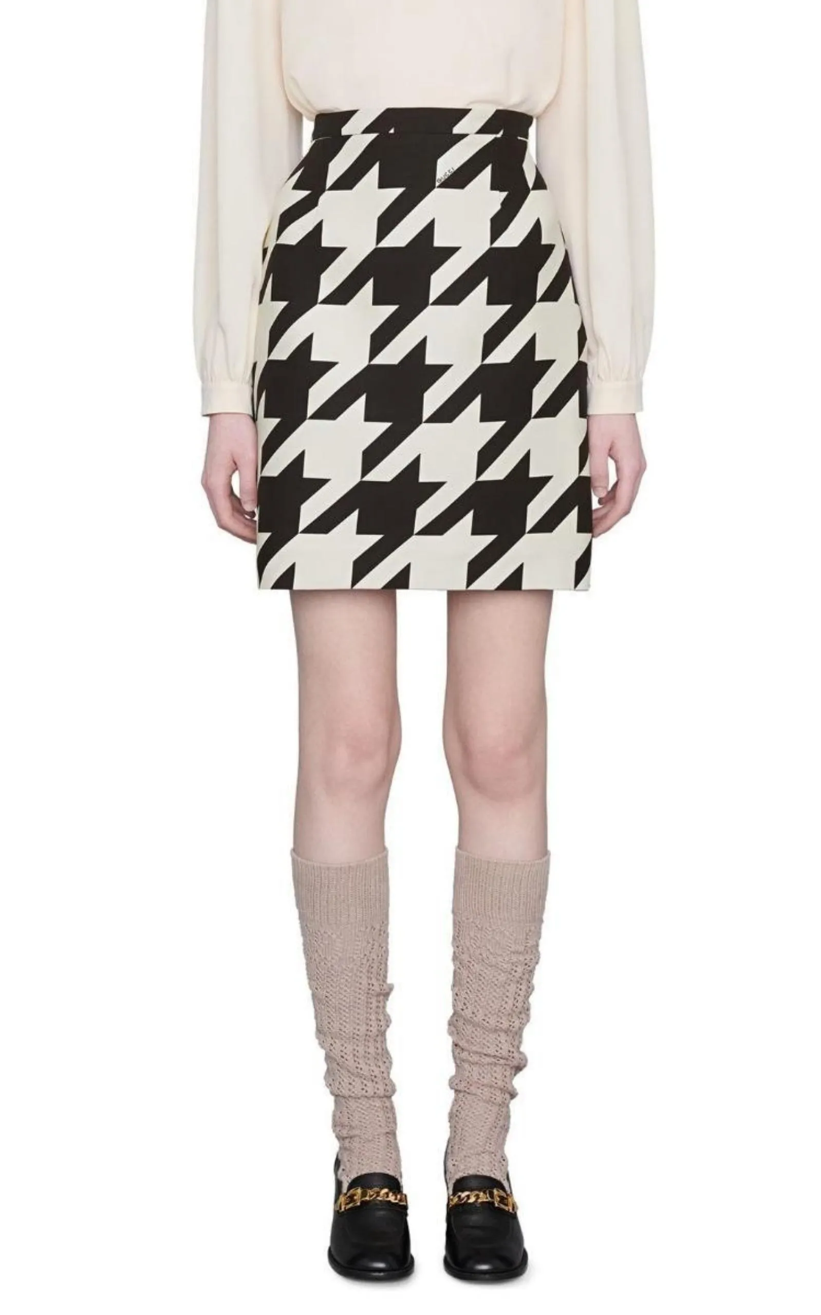 Houndstooth Mini Skirt