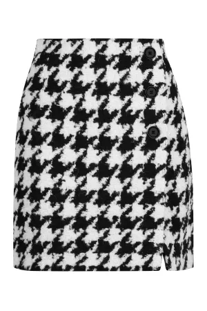 Houndstooth mini skirt