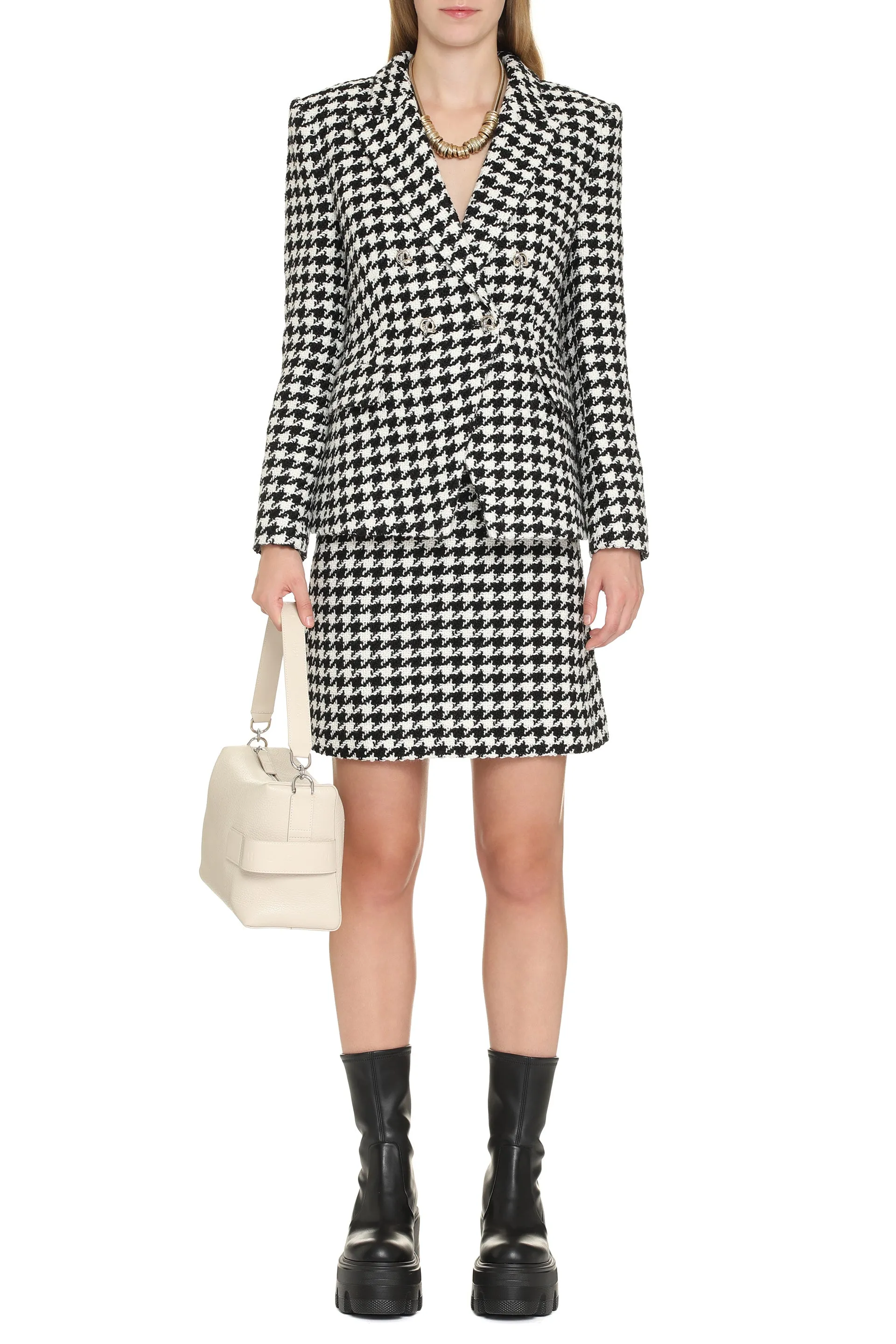 Houndstooth mini skirt