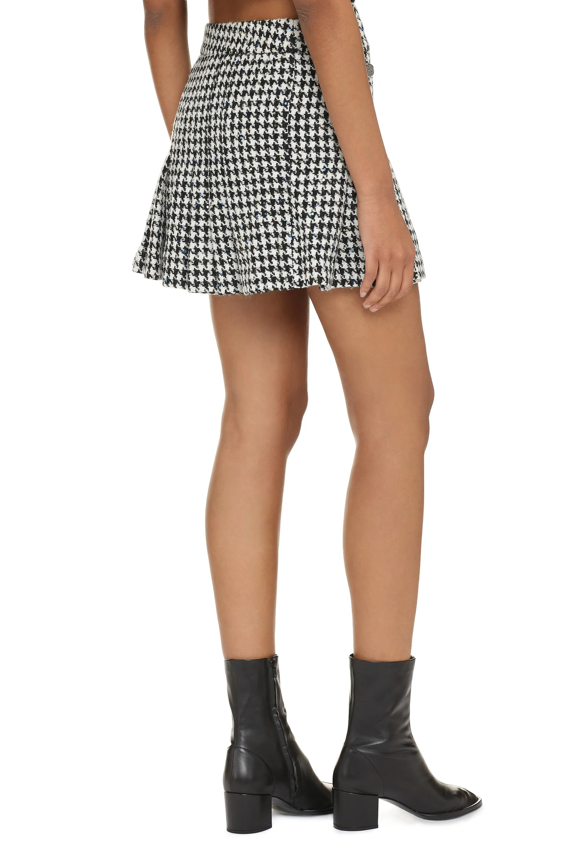 Houndstooth mini skirt