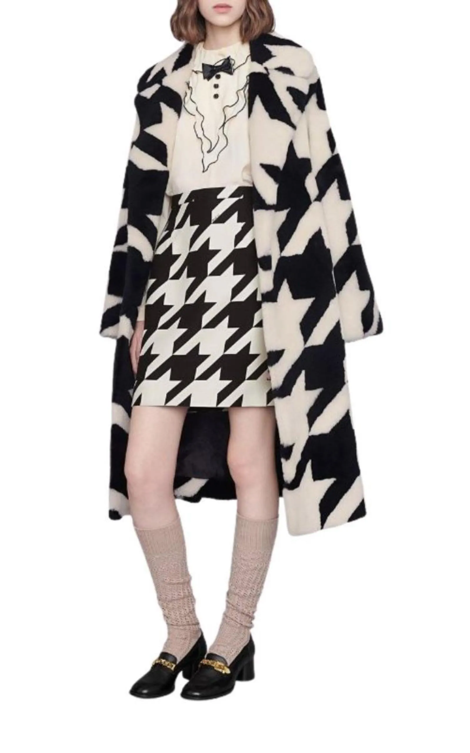 Houndstooth Mini Skirt