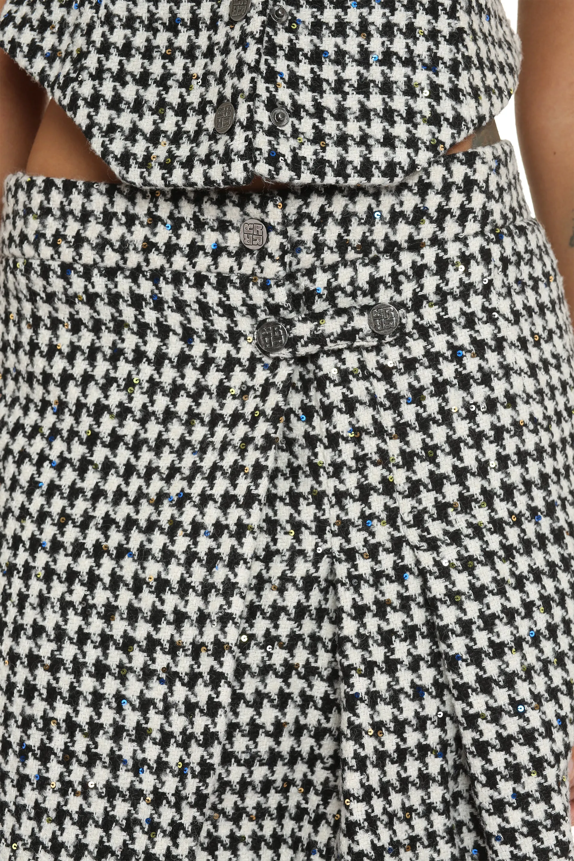 Houndstooth mini skirt