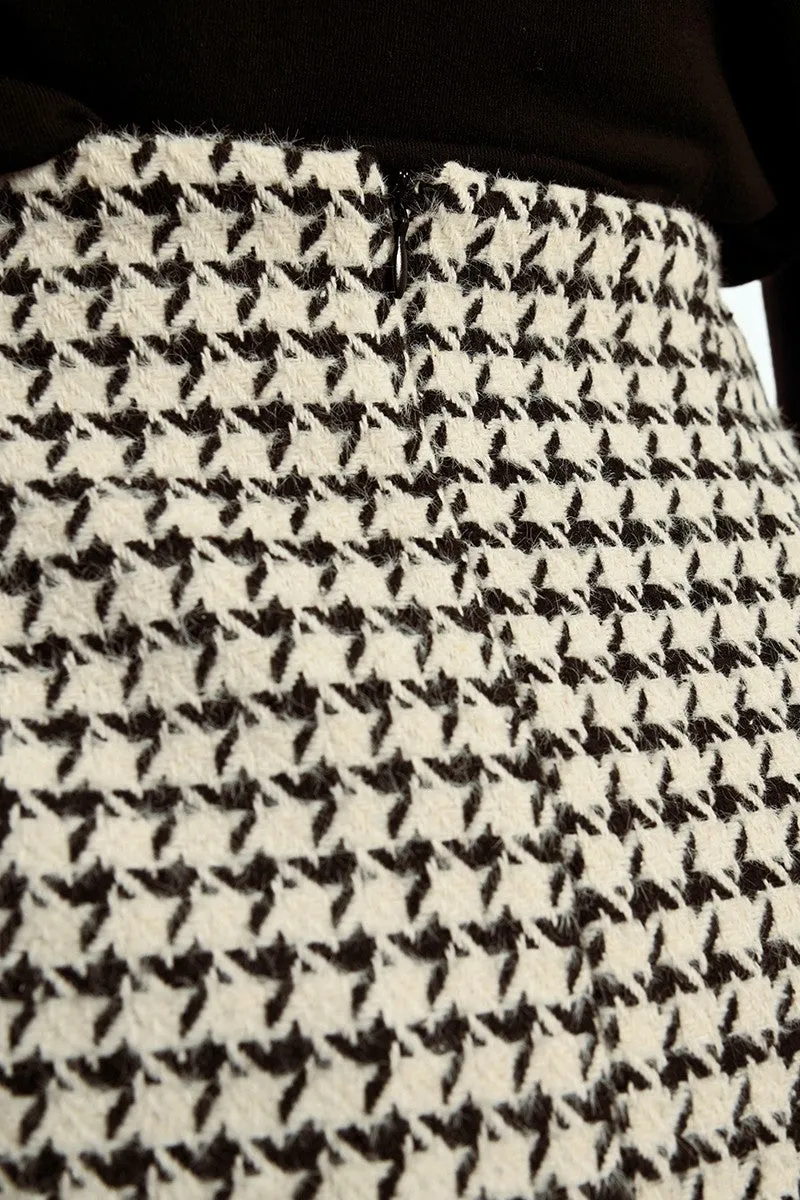 HOUNDSTOOTH MINI SKIRT