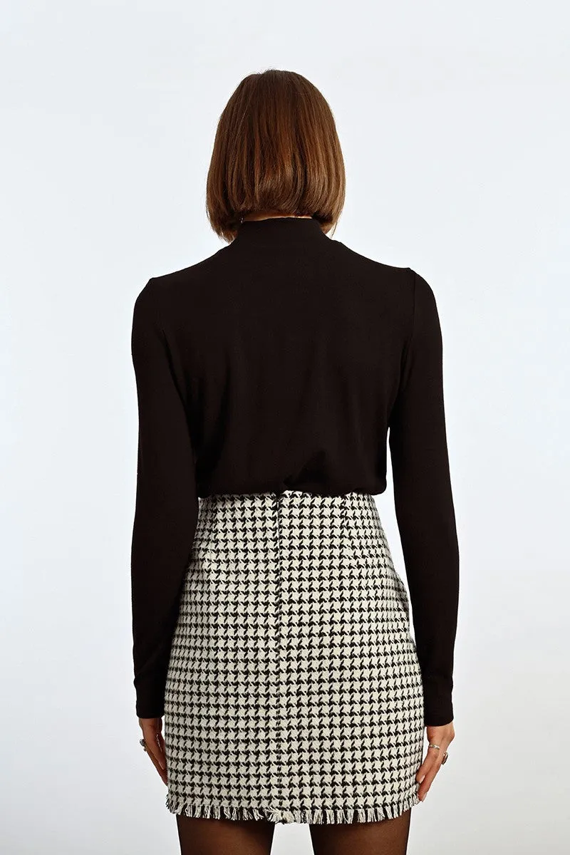 HOUNDSTOOTH MINI SKIRT