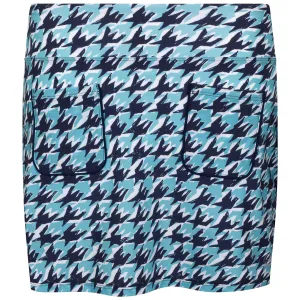 Houndstooth Skirt Blue