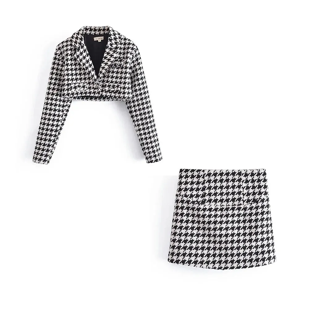 Houndstooth Two-piece Set | Dreamofthe90s