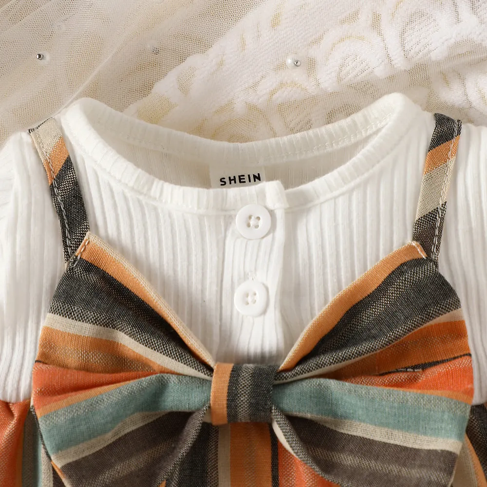 Isabel Bow & Button Dress/Headband
