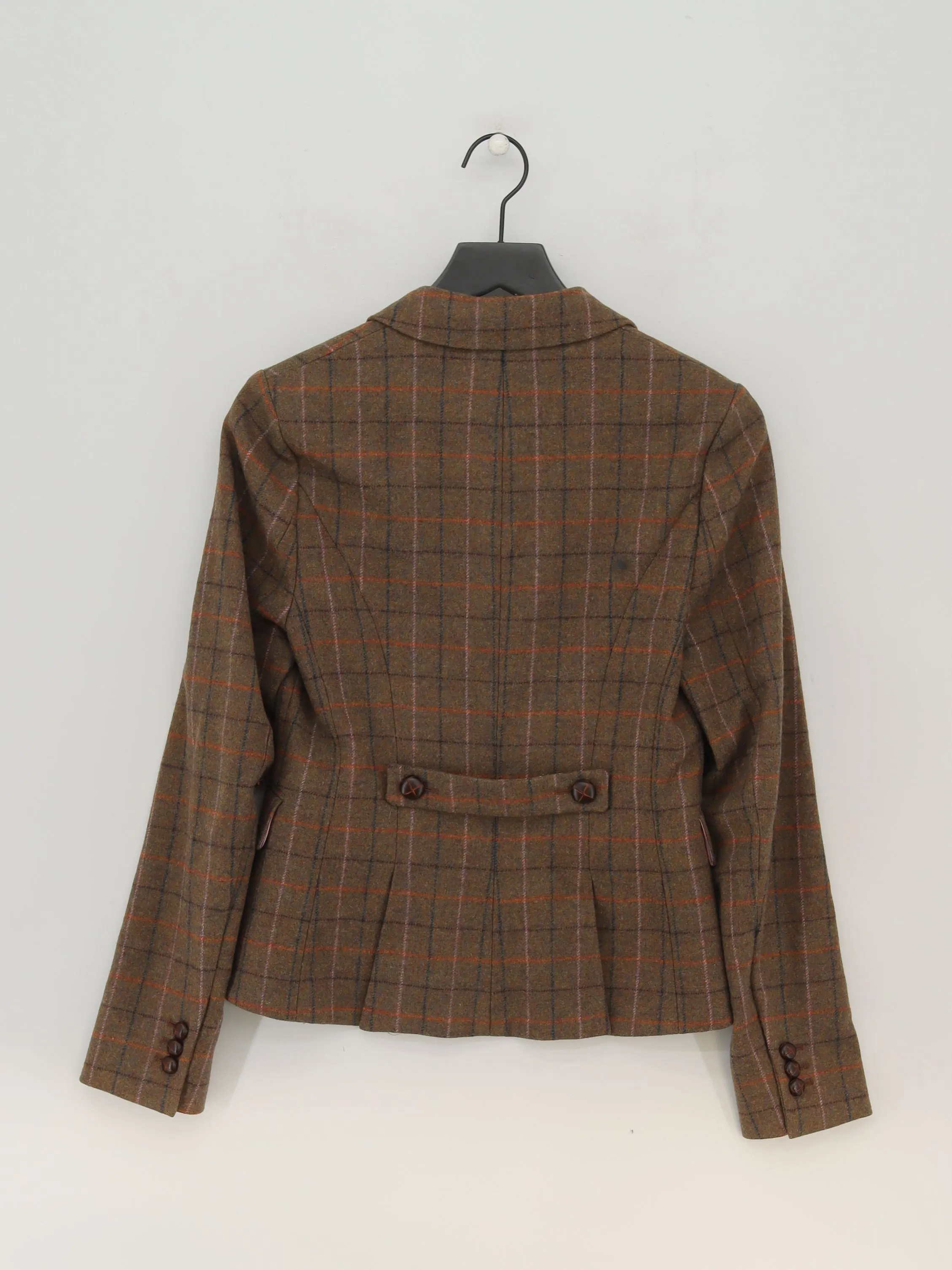 Jack Wills Women's Blazer UK 10 Green Wool with Other, Viscose