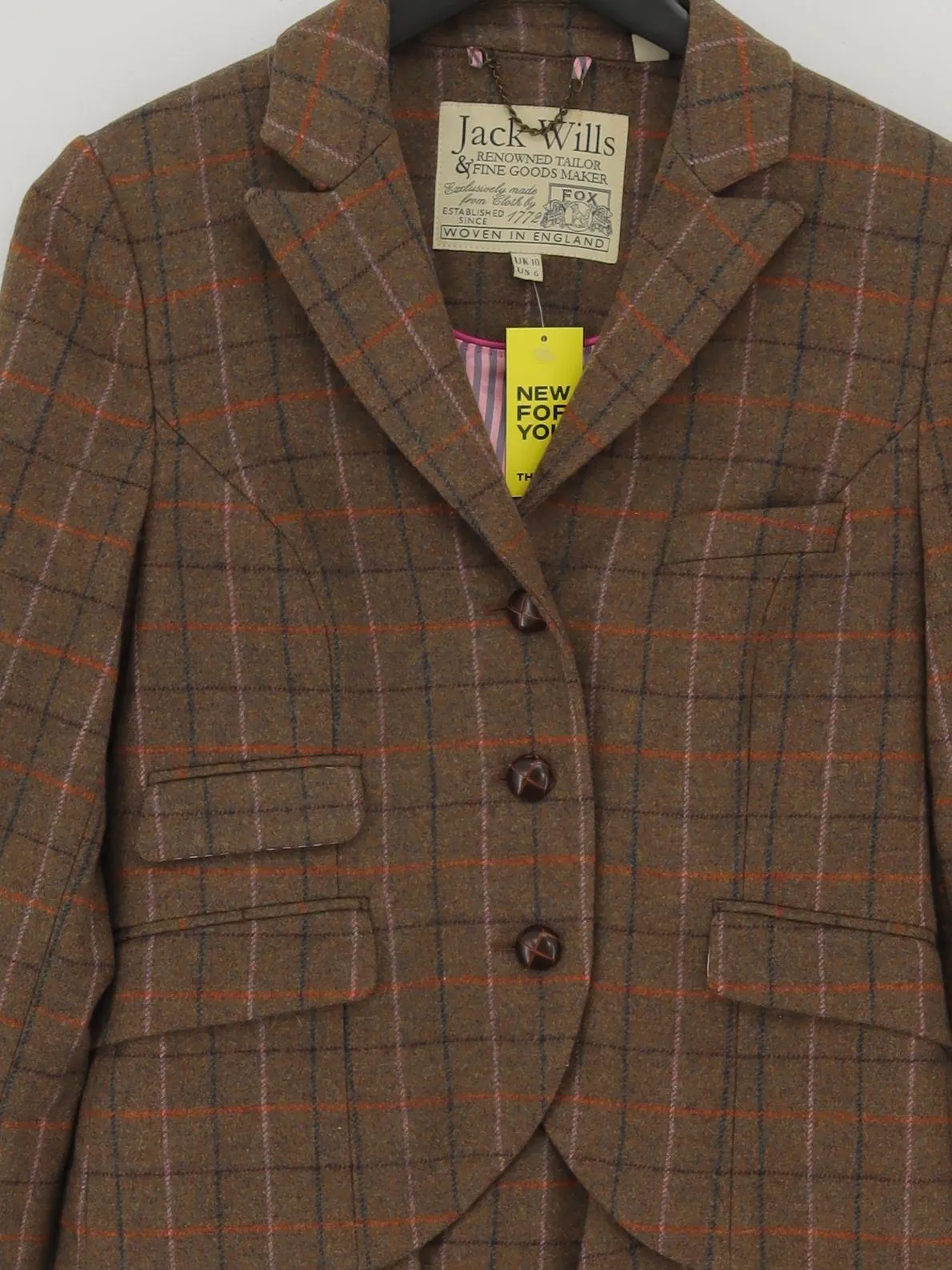 Jack Wills Women's Blazer UK 10 Green Wool with Other, Viscose