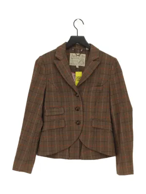 Jack Wills Women's Blazer UK 10 Green Wool with Other, Viscose