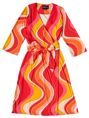 JACKIE wrap dress Wave Pink