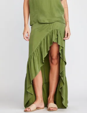 Jemma Ruffle Skirt, Kelp