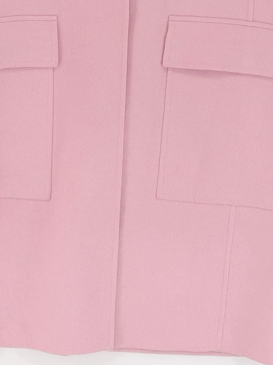 Jigsaw Women's Coat S Pink Wool with Viscose