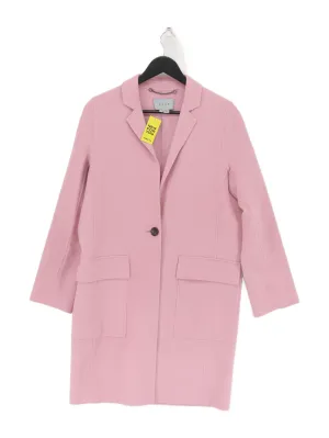 Jigsaw Women's Coat S Pink Wool with Viscose