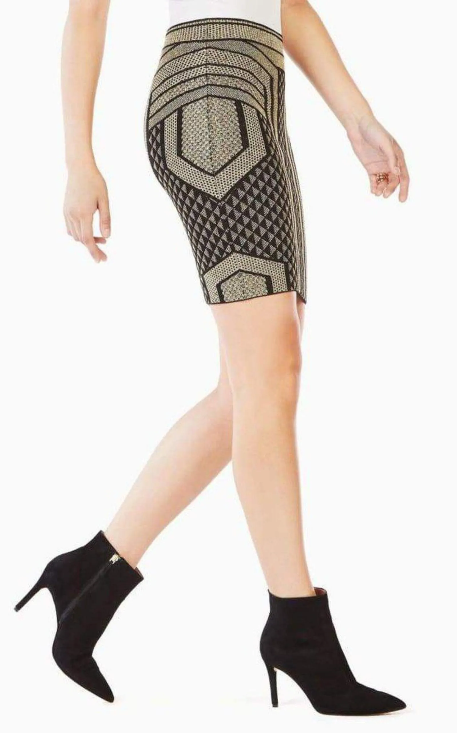 Josa Metallic Pencil Skirt