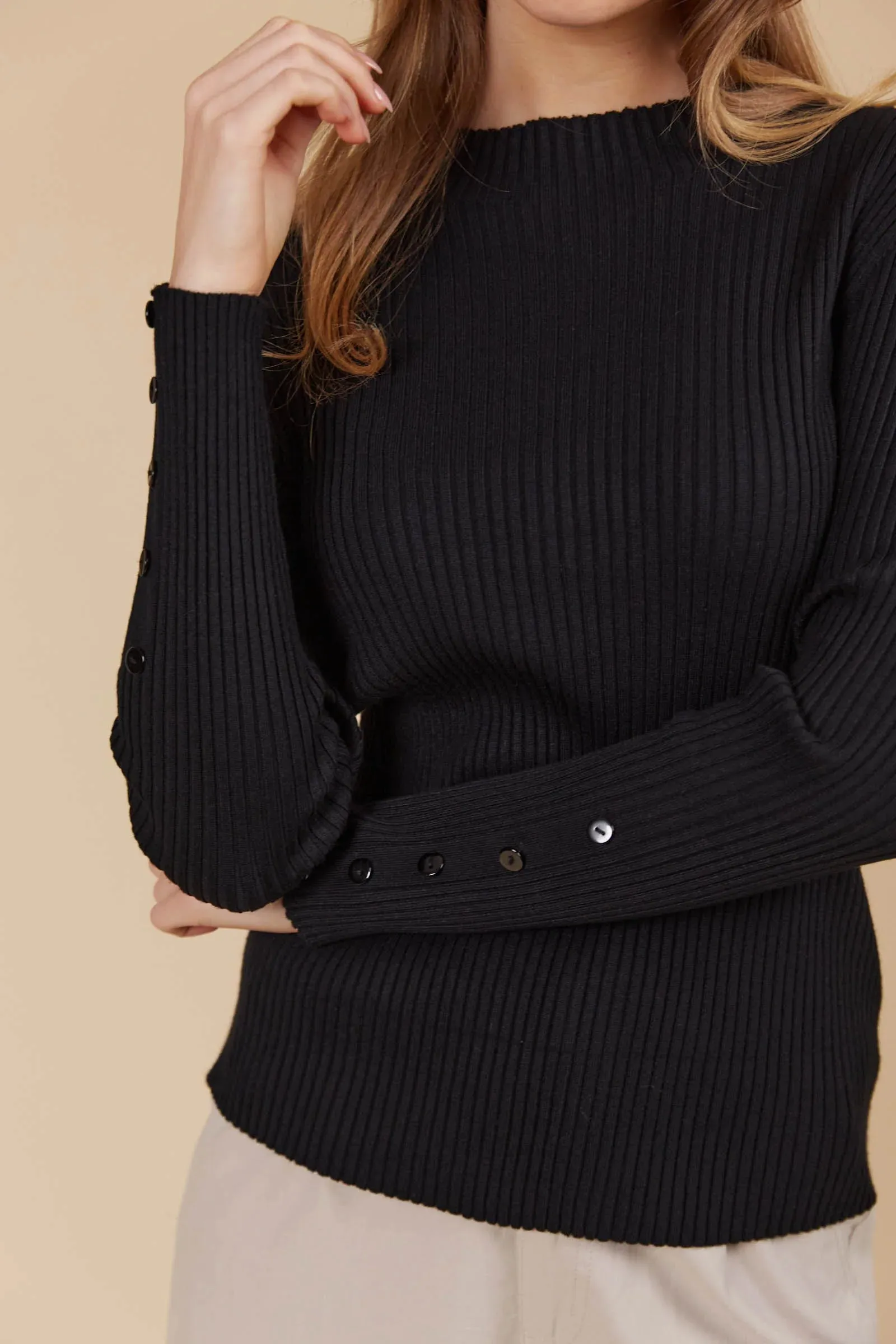 Juno Knit Top - Onyx