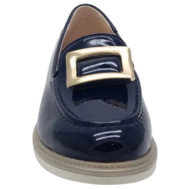 Kate Appleby Navy Patent Loafer - Croxton