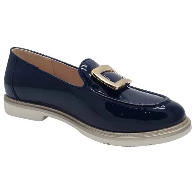 Kate Appleby Navy Patent Loafer - Croxton