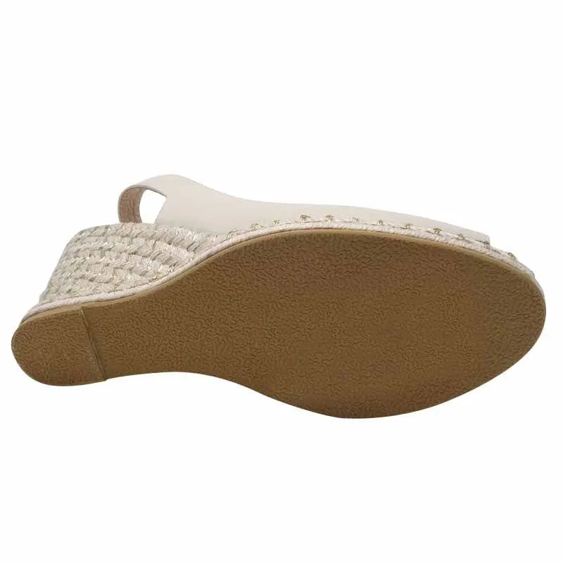 Kate Appleby Nude Wedge Sandal - Tregele