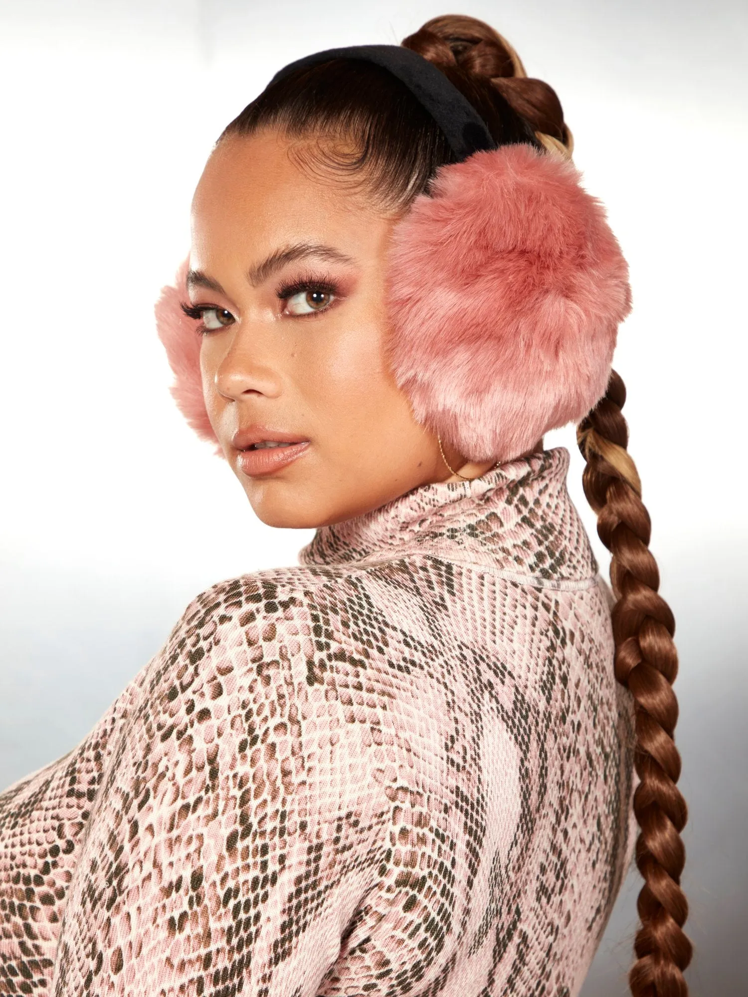 Kehri Snake Print Turtleneck Sweater - Garnerstyle x FTF