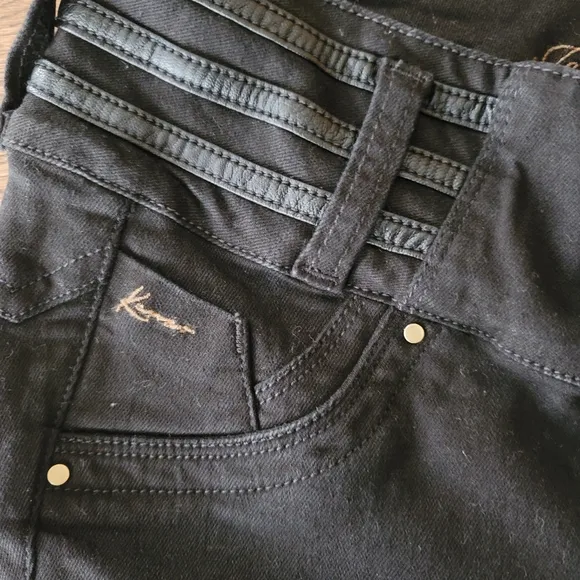 Kenzo Jeans Curvy Denim Slim Olive Dama Pantalone. Size 10, made in Colo…