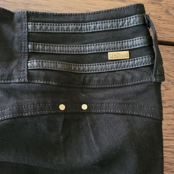 Kenzo Jeans Curvy Denim Slim Olive Dama Pantalone. Size 10, made in Colo…