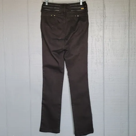 Kenzo Jeans Curvy Denim Slim Olive Dama Pantalone. Size 10, made in Colo…