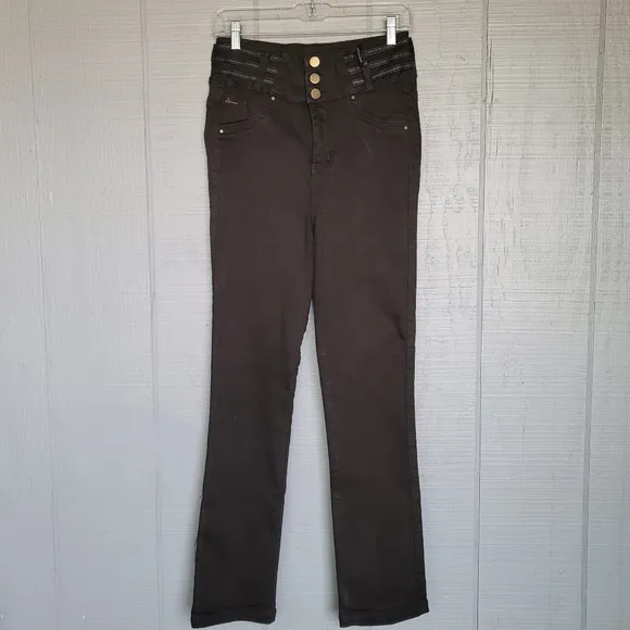 Kenzo Jeans Curvy Denim Slim Olive Dama Pantalone. Size 10, made in Colo…