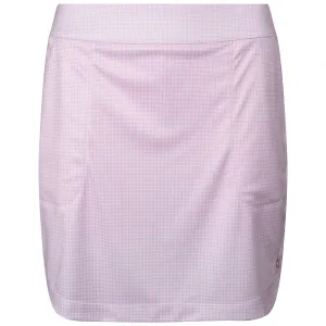 Knit Skort Pink Houndstooth