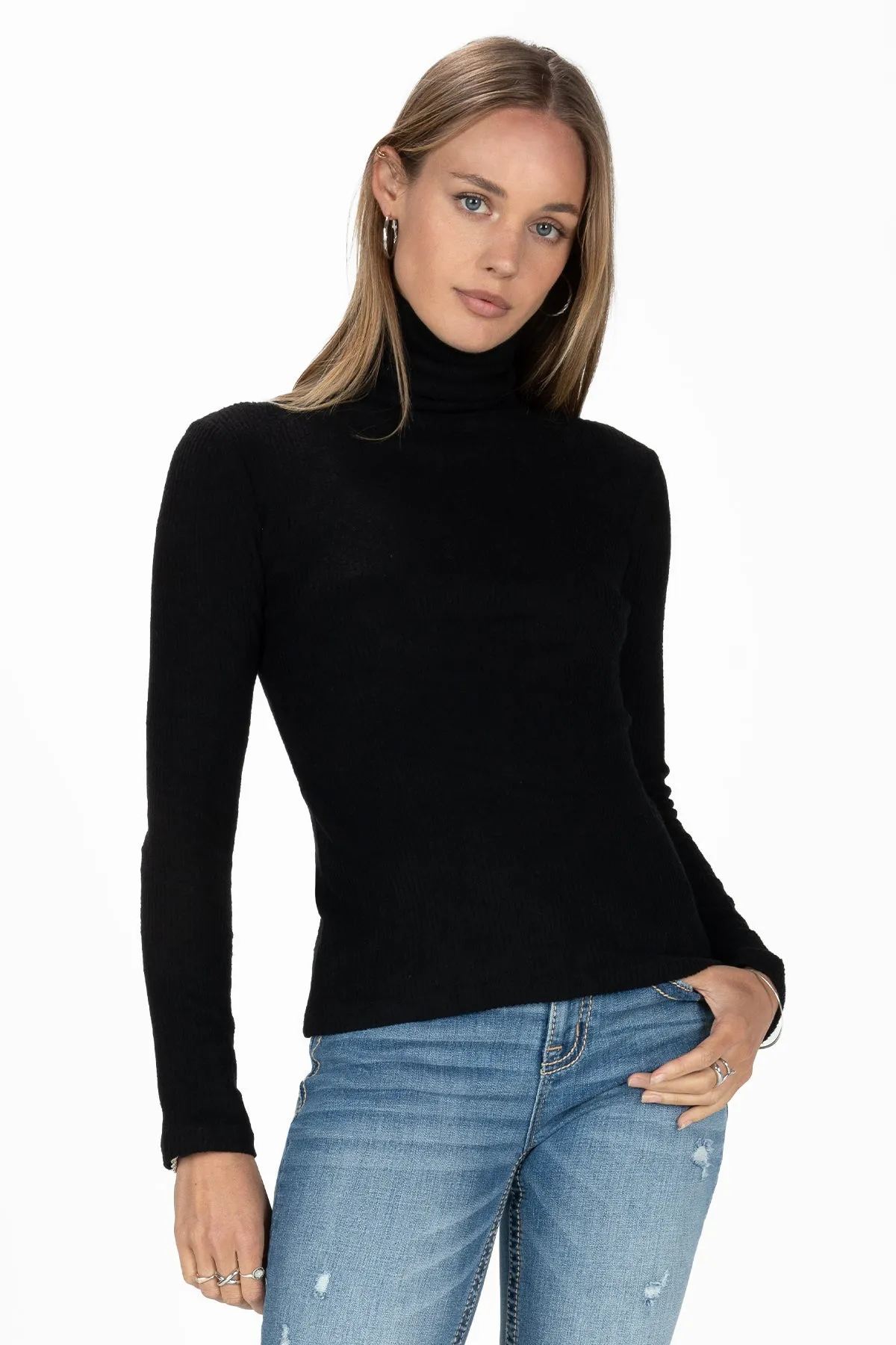 Knitted Turtle Neck Top