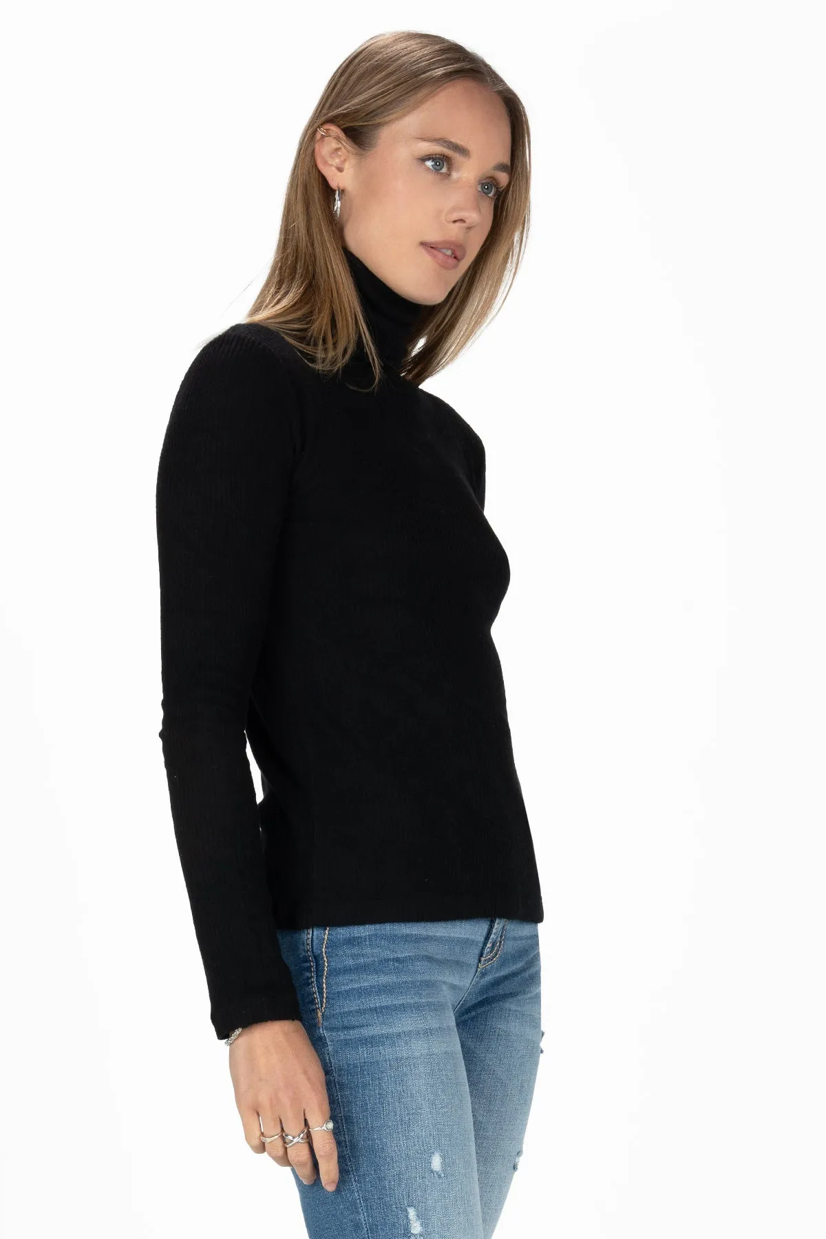 Knitted Turtle Neck Top