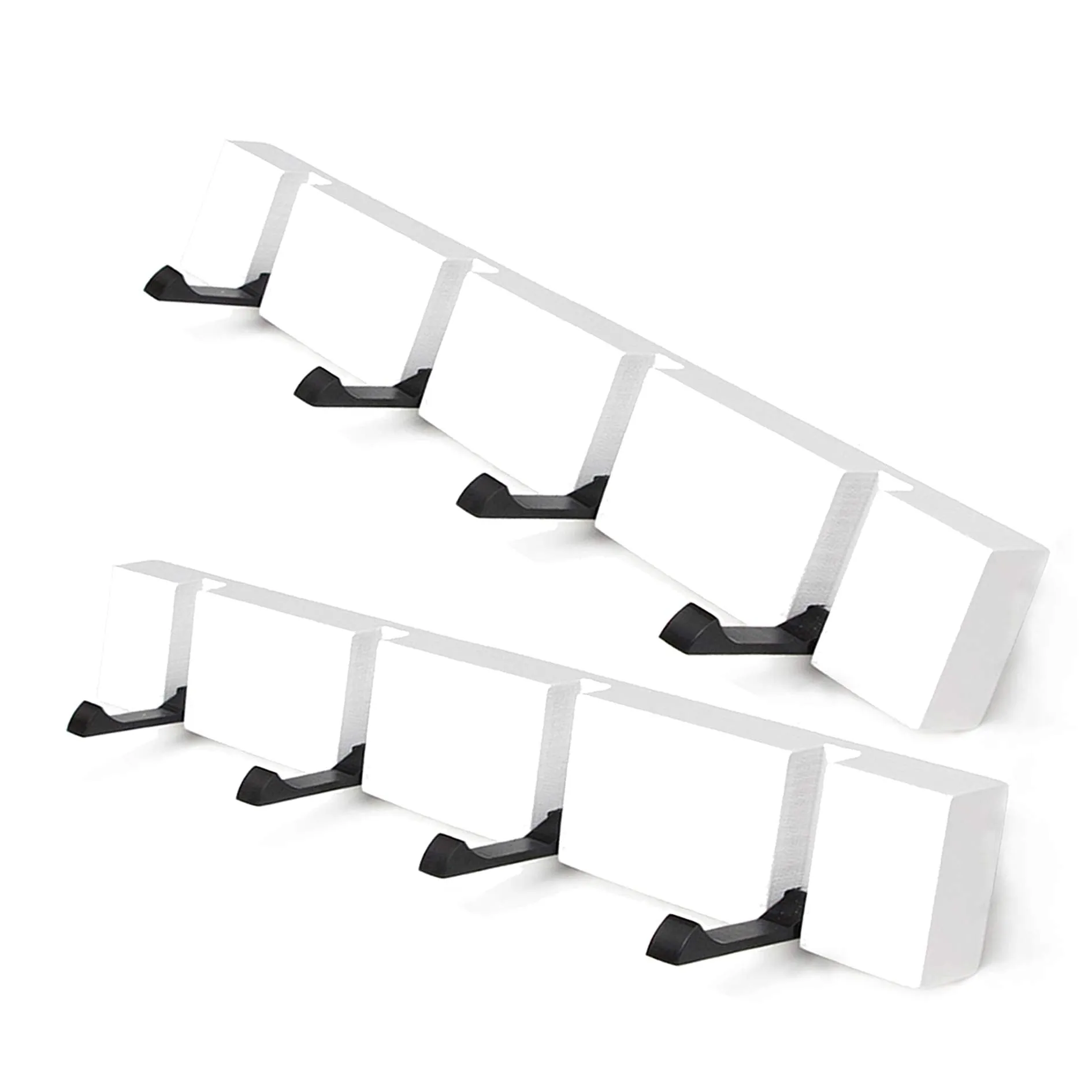 KYSMOTIC Modern Wood Coat Rack - 2 Pack - Wall Mounted - 4 Folding Hooks – Modern, Sleek Space-Saving - for Small Space